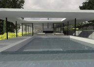 Projekt zahradního pavilonu s garáží