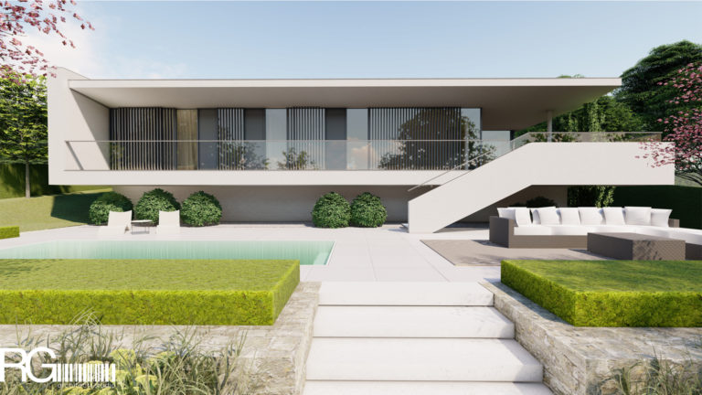 Projekt moderního rodinného domu v Jeníšovicích u Jablonce nad Nisou od architekta Radomíra Grafka.