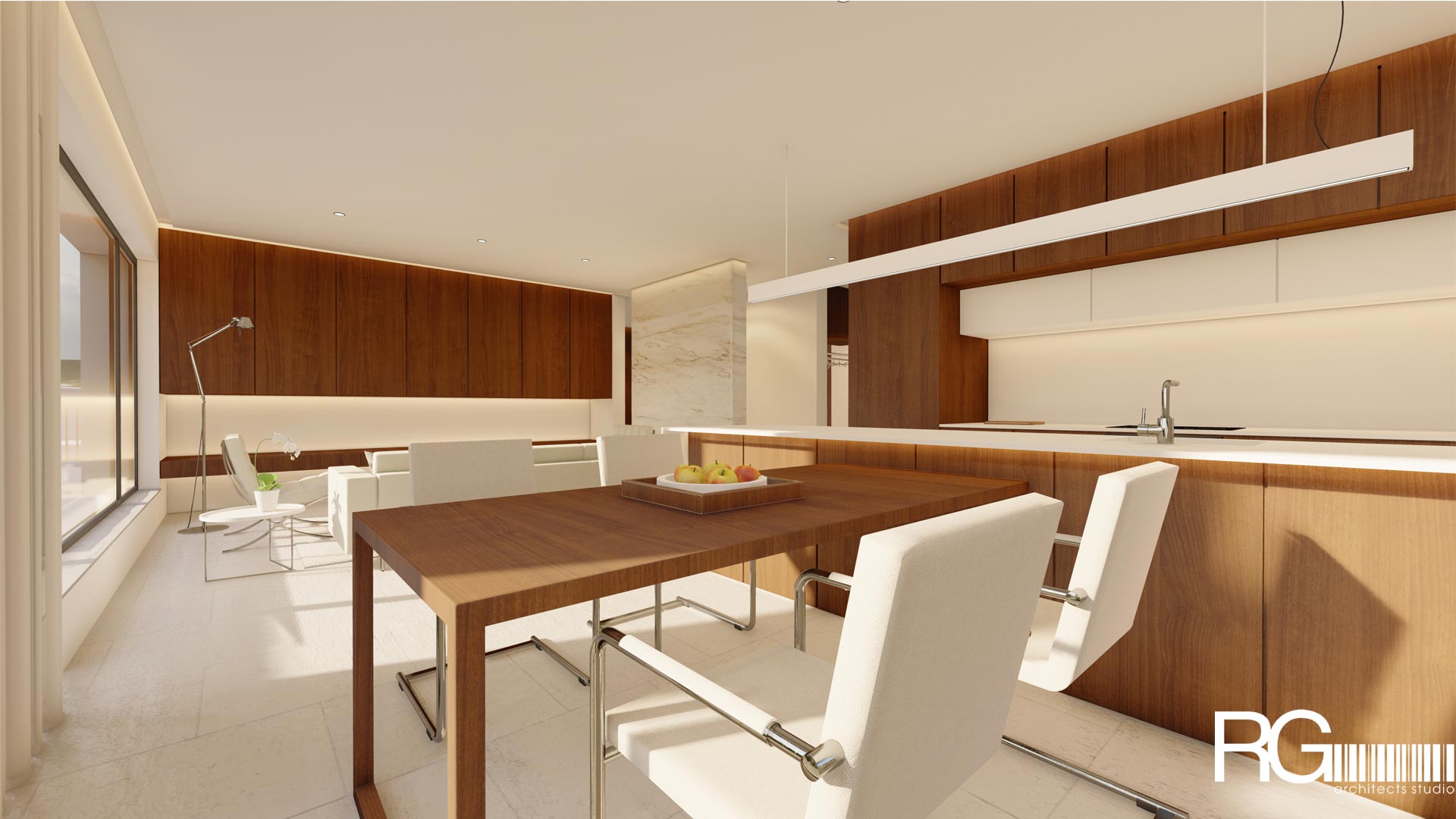 Návrh interiéru bytu v Novém Perštýně u Liberce, RG architects studio