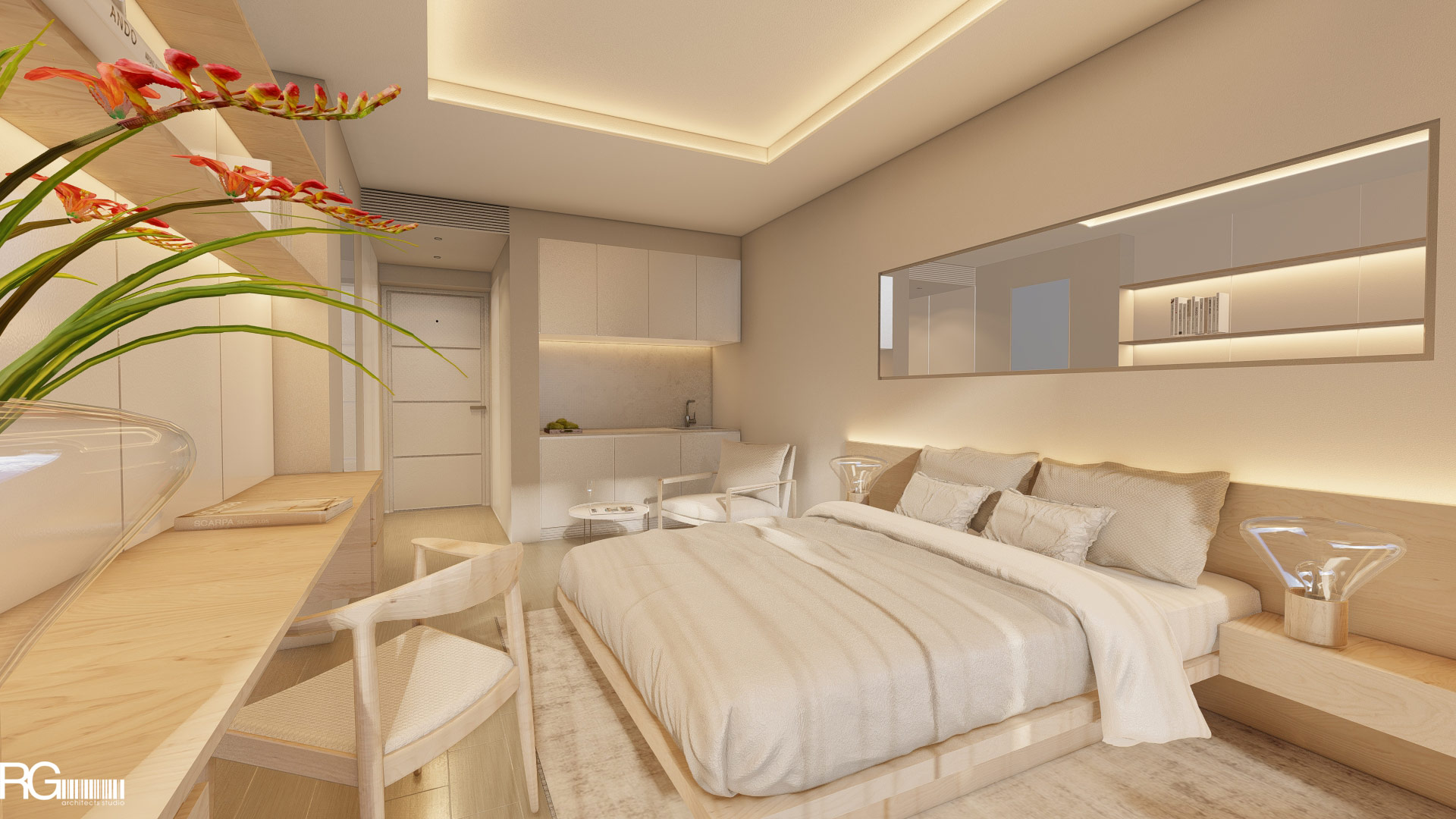 Návrh interiéru hotelového pokoje v Hotelu Ponderosa, Tenerife, Kanárské ostrovy, od RG architects studio (12)