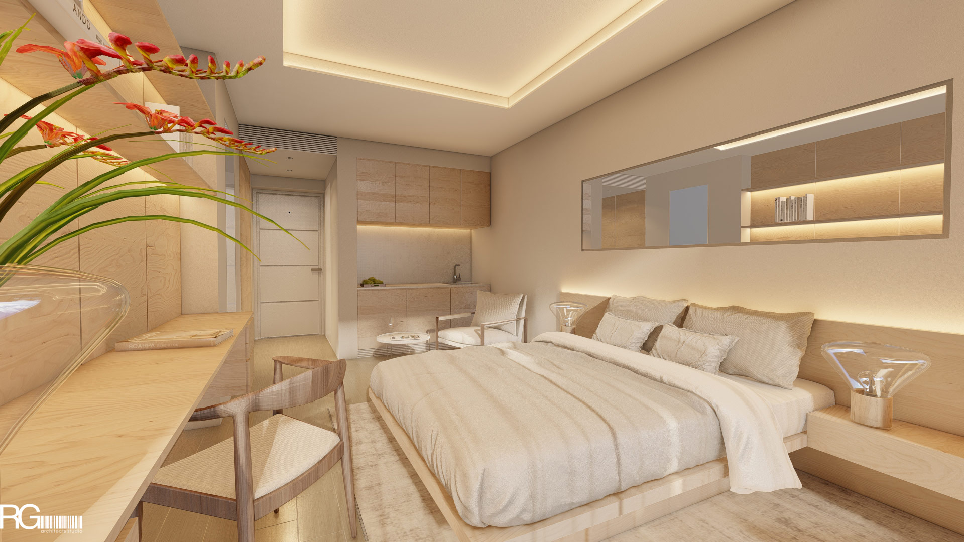 Návrh interiéru hotelového pokoje v Hotelu Ponderosa, Tenerife, Kanárské ostrovy, od RG architects studio (8)