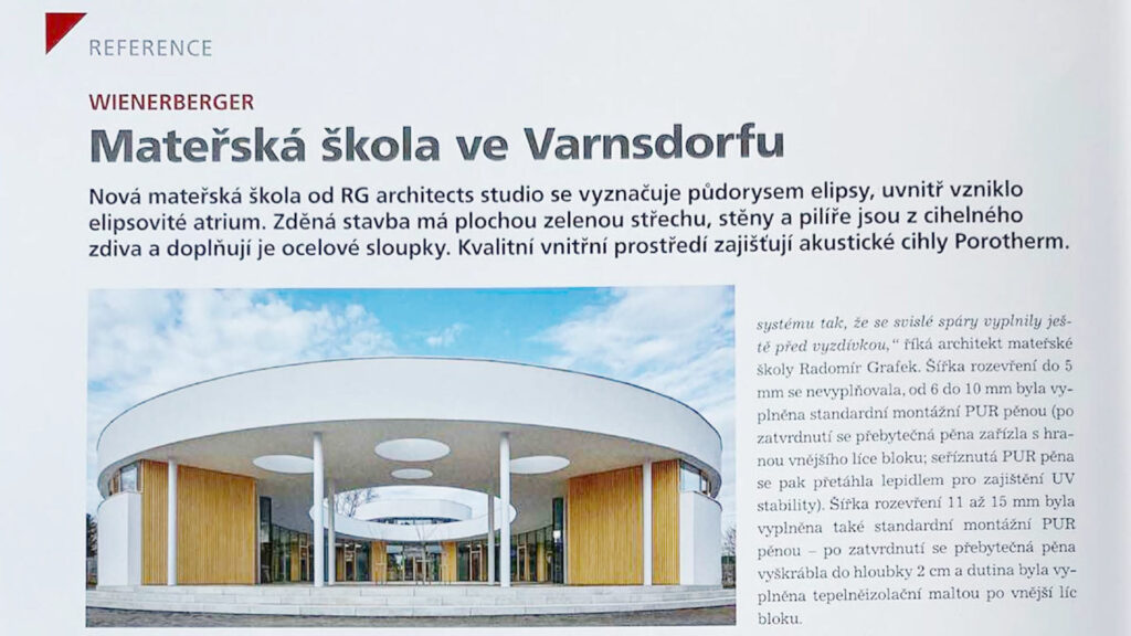 RG architects studio, časopis Stavba, Mateřská školka Galaxie eR Varnsdorf
