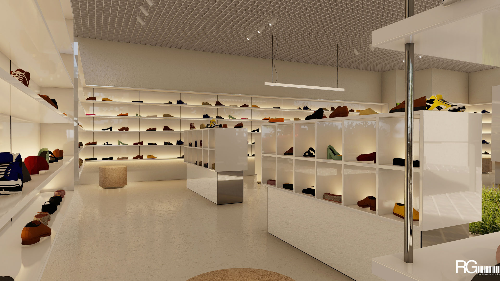 Návrh interiéru prodejny obuvi BAREFOOT Bosá noha, Liberec, od RG architects studio (2)