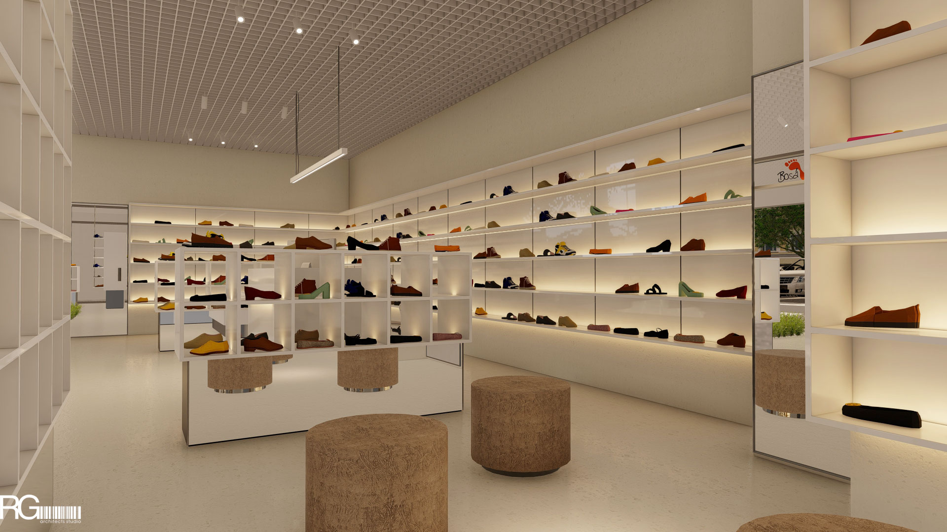 Návrh interiéru prodejny obuvi BAREFOOT Bosá noha, Liberec, od RG architects studio (4)