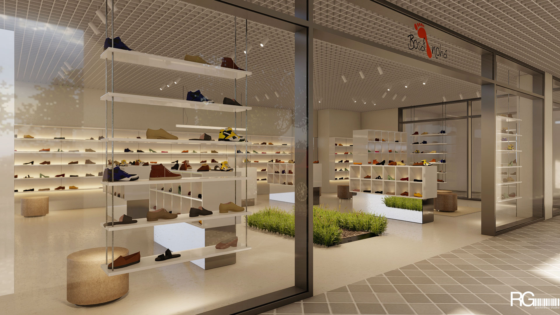 Návrh interiéru prodejny obuvi BAREFOOT Bosá noha, Liberec, od RG architects studio (5)