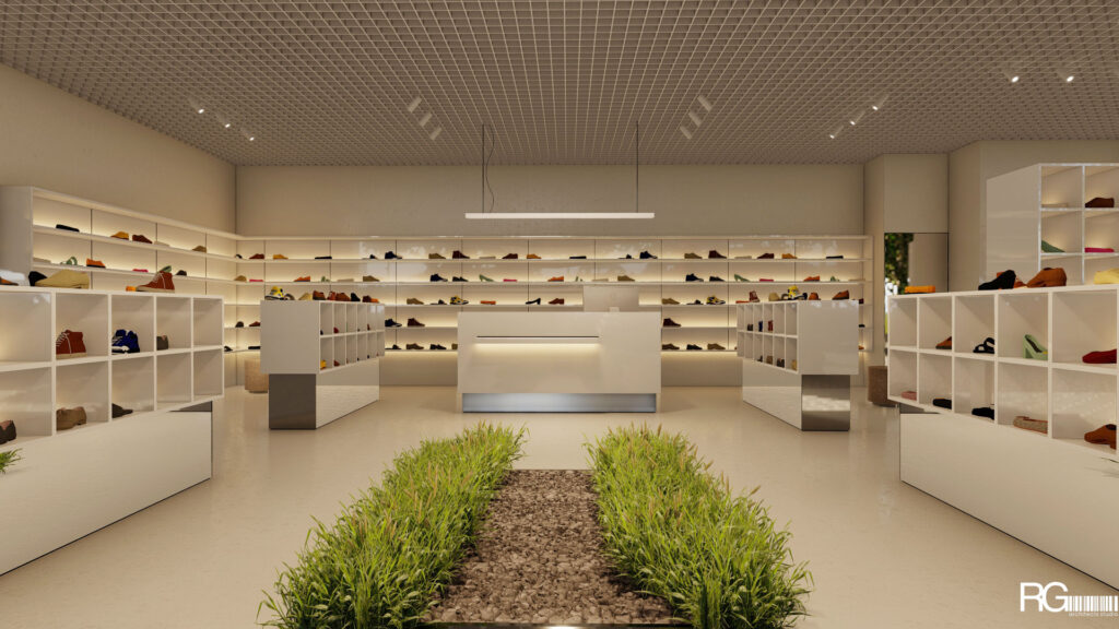 Návrh interiéru prodejny obuvi BAREFOOT Bosá noha, Liberec – architekt Radomír Grafek (14)