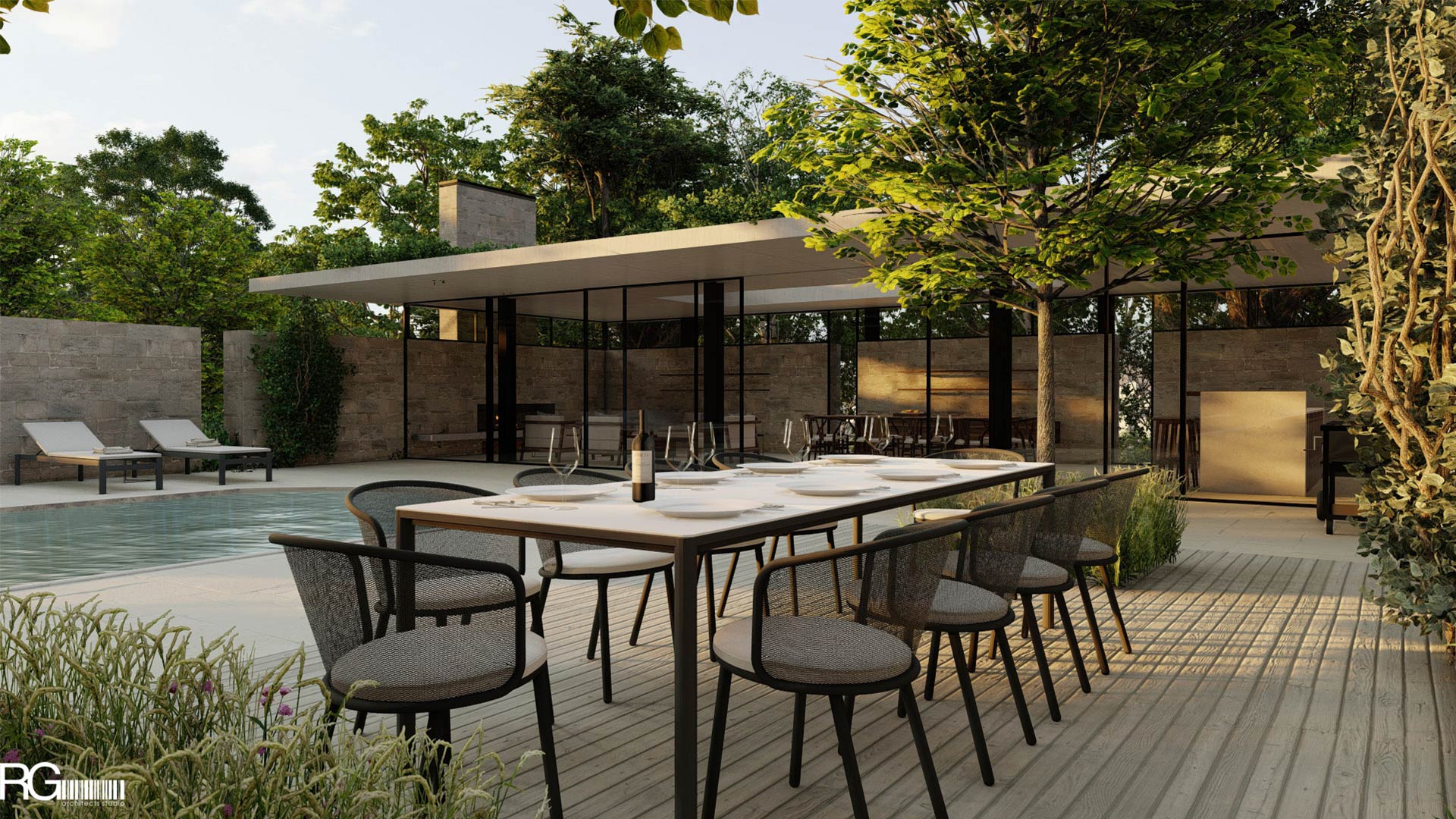 Přístavba zahradního pavilonu s bazénem a wellness v Rumburku, od RG architects studio (2)