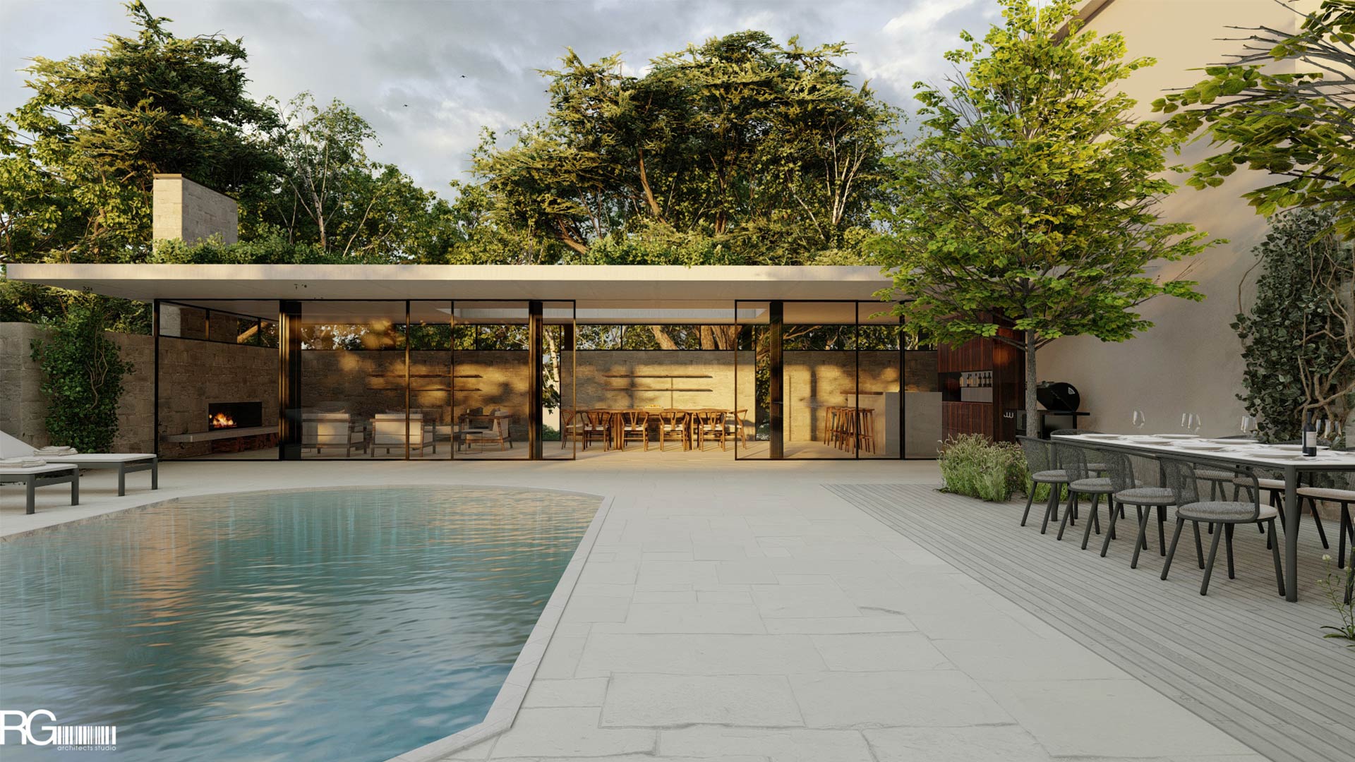 Přístavba zahradního pavilonu s bazénem a wellness v Rumburku, od RG architects studio (3)