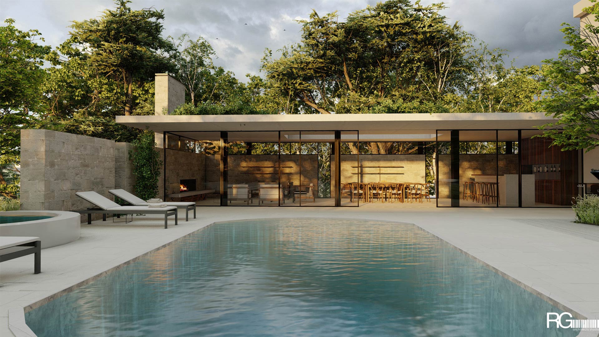 Přístavba zahradního pavilonu s bazénem a wellness v Rumburku, od RG architects studio (4)