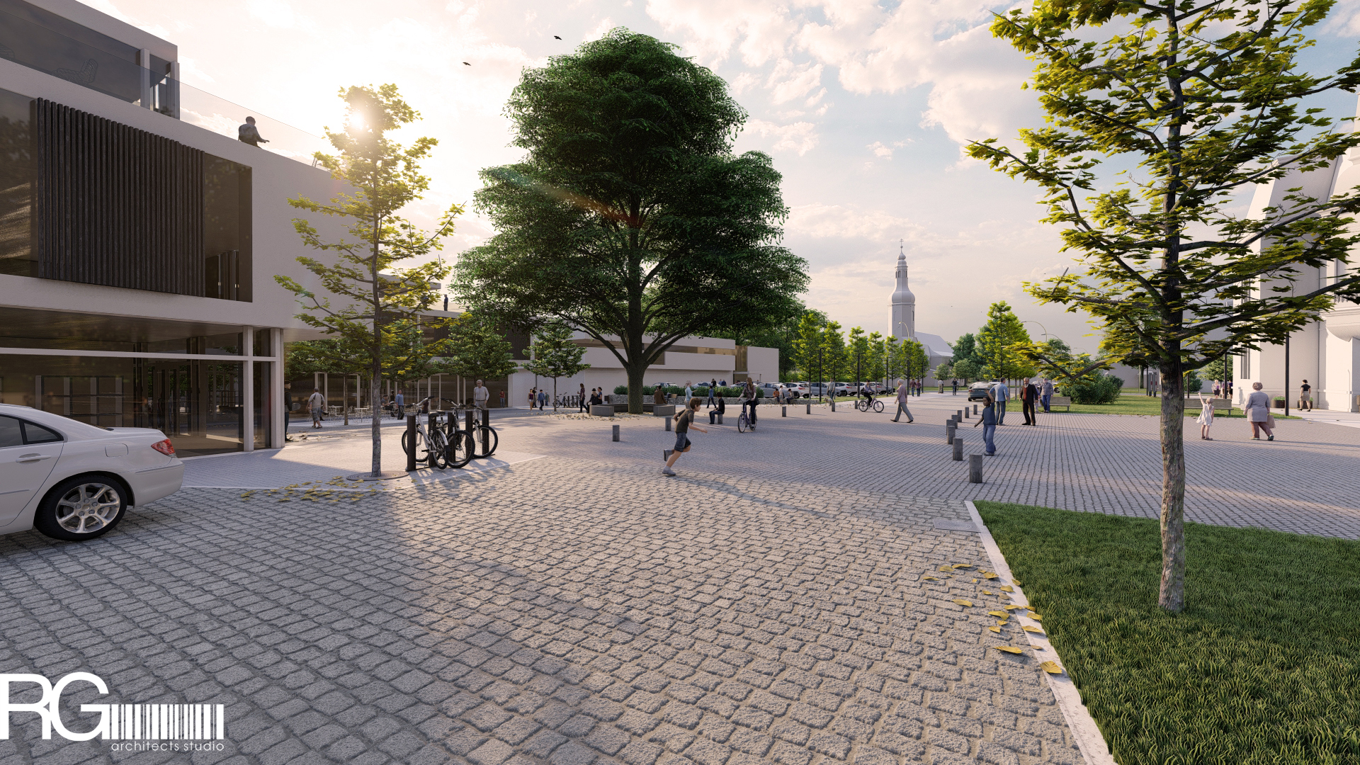 Rekonstrukce náměstí a středu města Velký Šenov – urbanistická studie od RG architects studio (3)