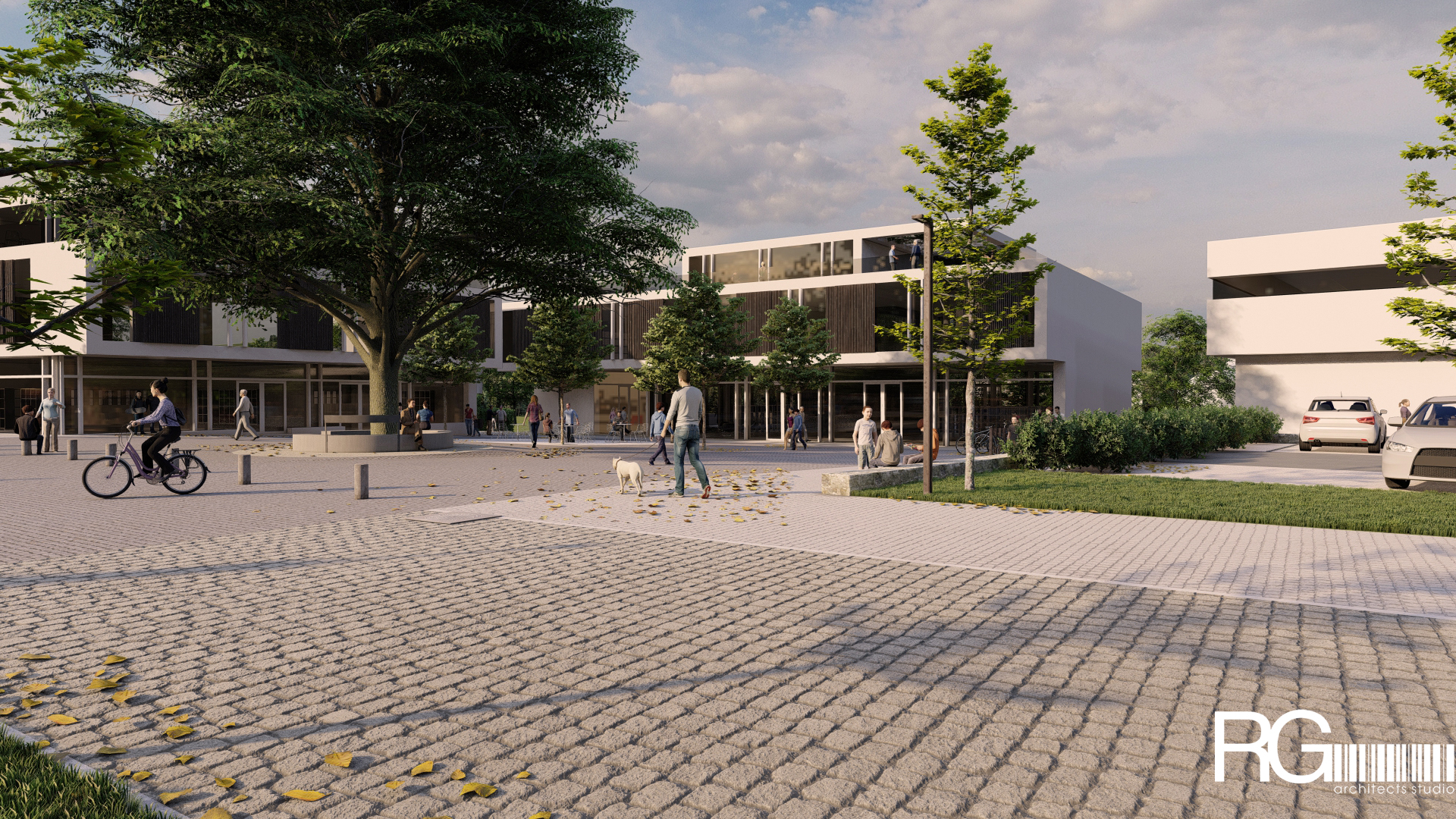 Rekonstrukce náměstí a středu města Velký Šenov – urbanistická studie od RG architects studio (10)