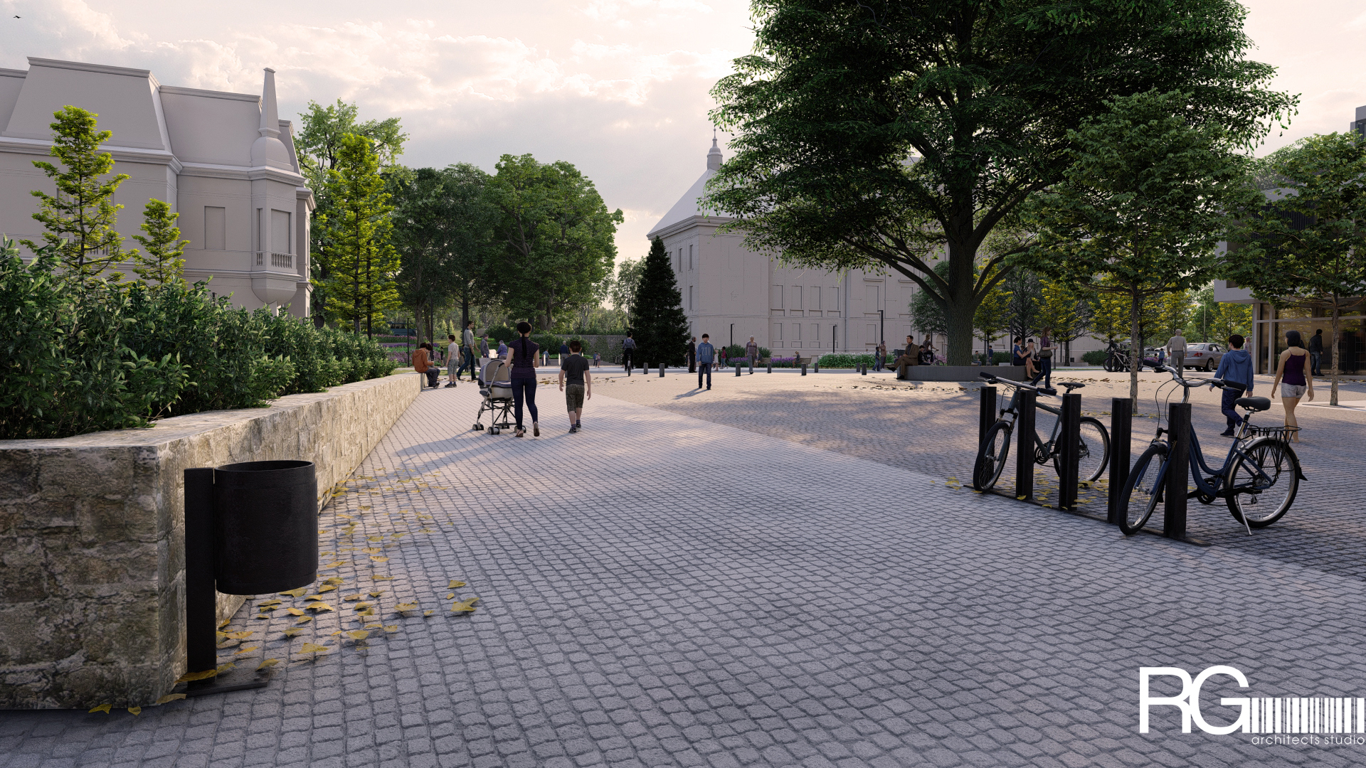 Rekonstrukce náměstí a středu města Velký Šenov – urbanistická studie od RG architects studio (11)