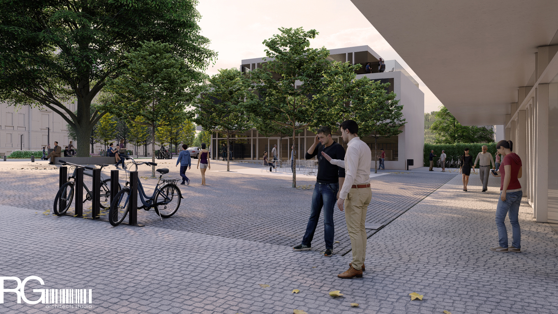 Rekonstrukce náměstí a středu města Velký Šenov – urbanistická studie od RG architects studio (12)