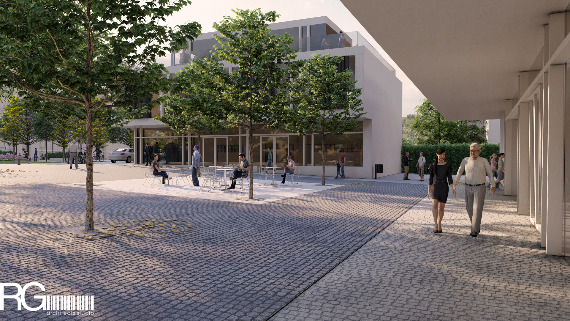 Rekonstrukce náměstí a středu města Velký Šenov – urbanistická studie od RG architects studio (16)