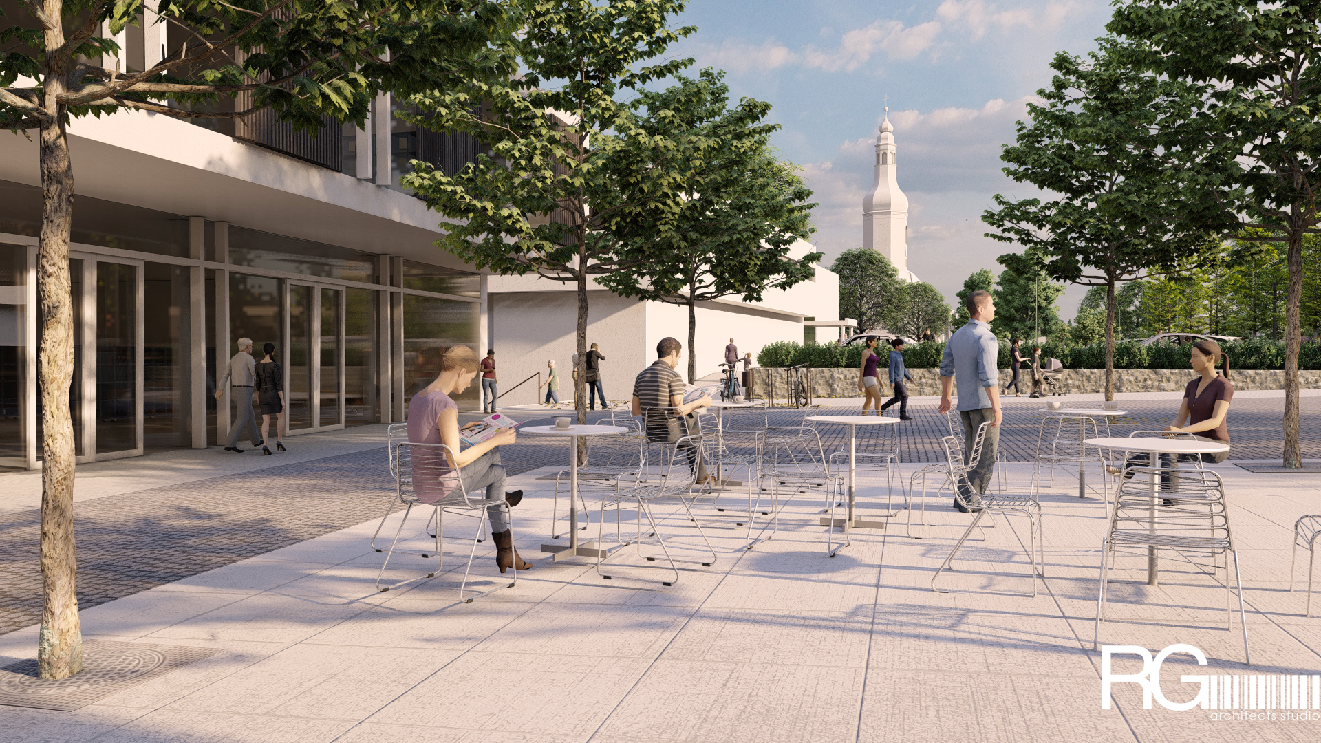 Rekonstrukce náměstí a středu města Velký Šenov – urbanistická studie od RG architects studio (17)