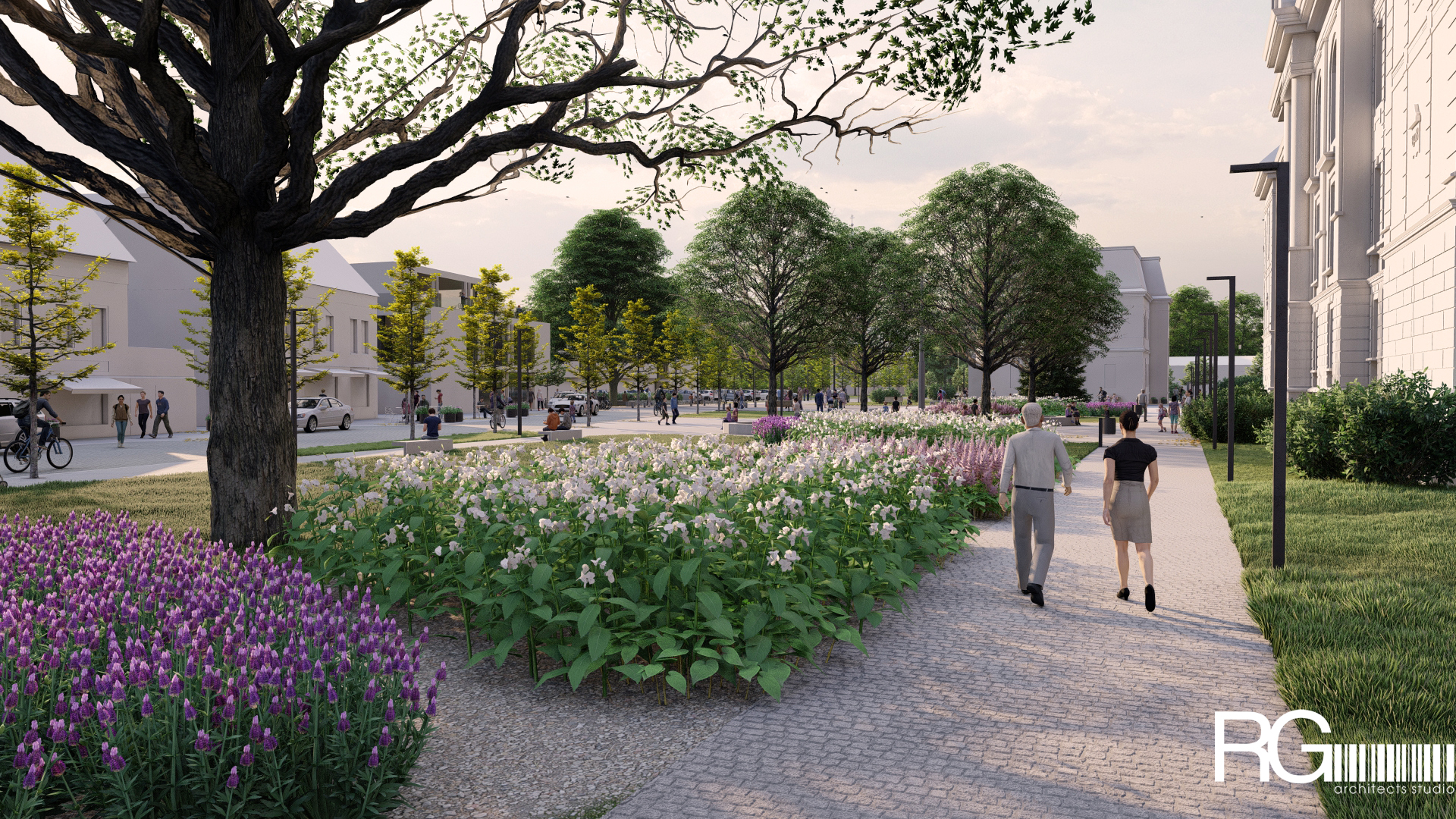 Rekonstrukce náměstí a středu města Velký Šenov – urbanistická studie od RG architects studio (21)