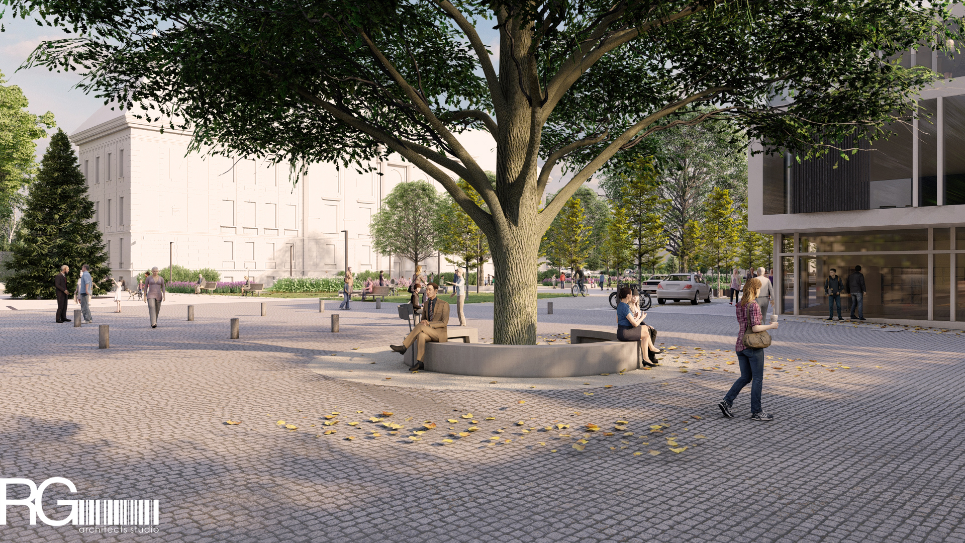 Rekonstrukce náměstí a středu města Velký Šenov – urbanistická studie od RG architects studio (27)