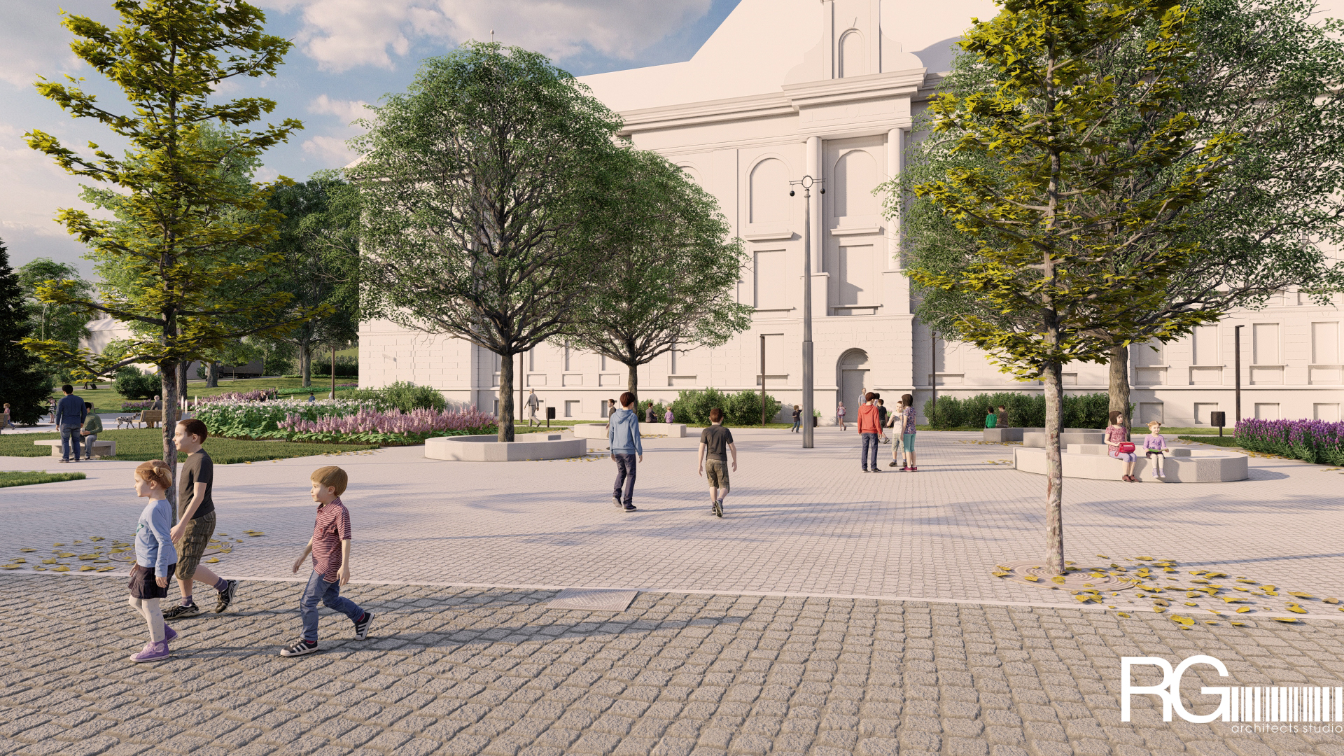 Rekonstrukce náměstí a středu města Velký Šenov – urbanistická studie od RG architects studio (29)