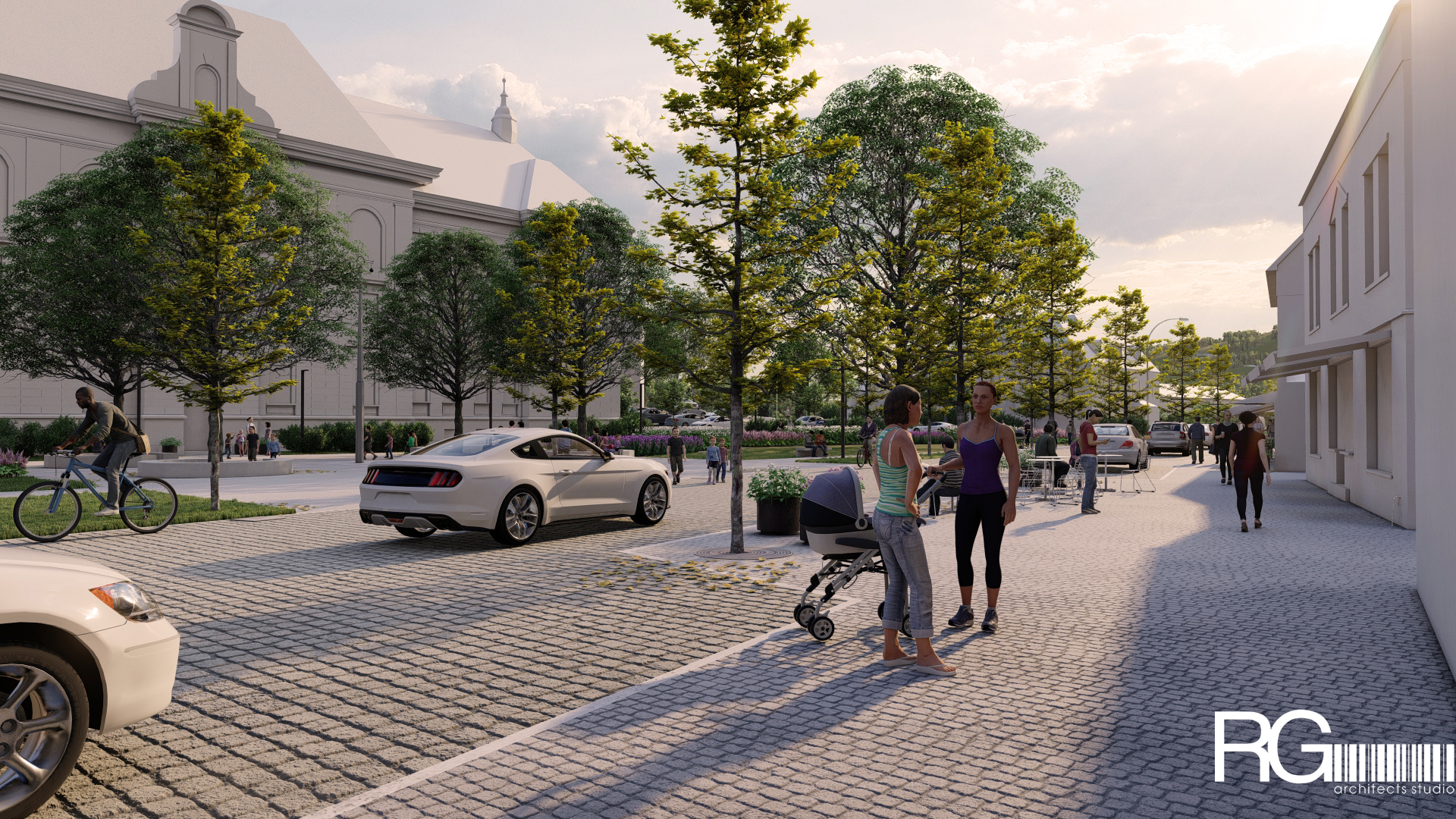 Rekonstrukce náměstí a středu města Velký Šenov – urbanistická studie od RG architects studio (32)
