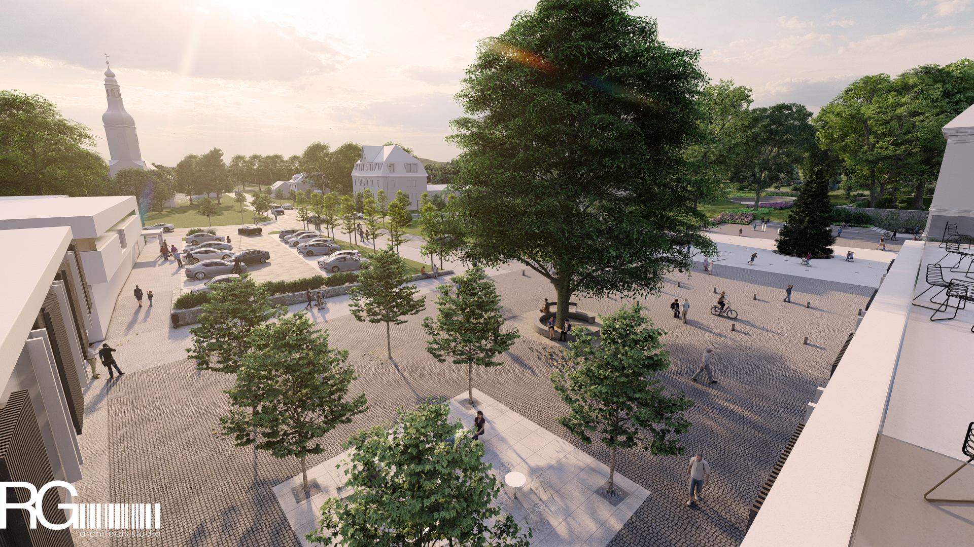 Rekonstrukce náměstí a středu města Velký Šenov – urbanistická studie od RG architects studio (34)