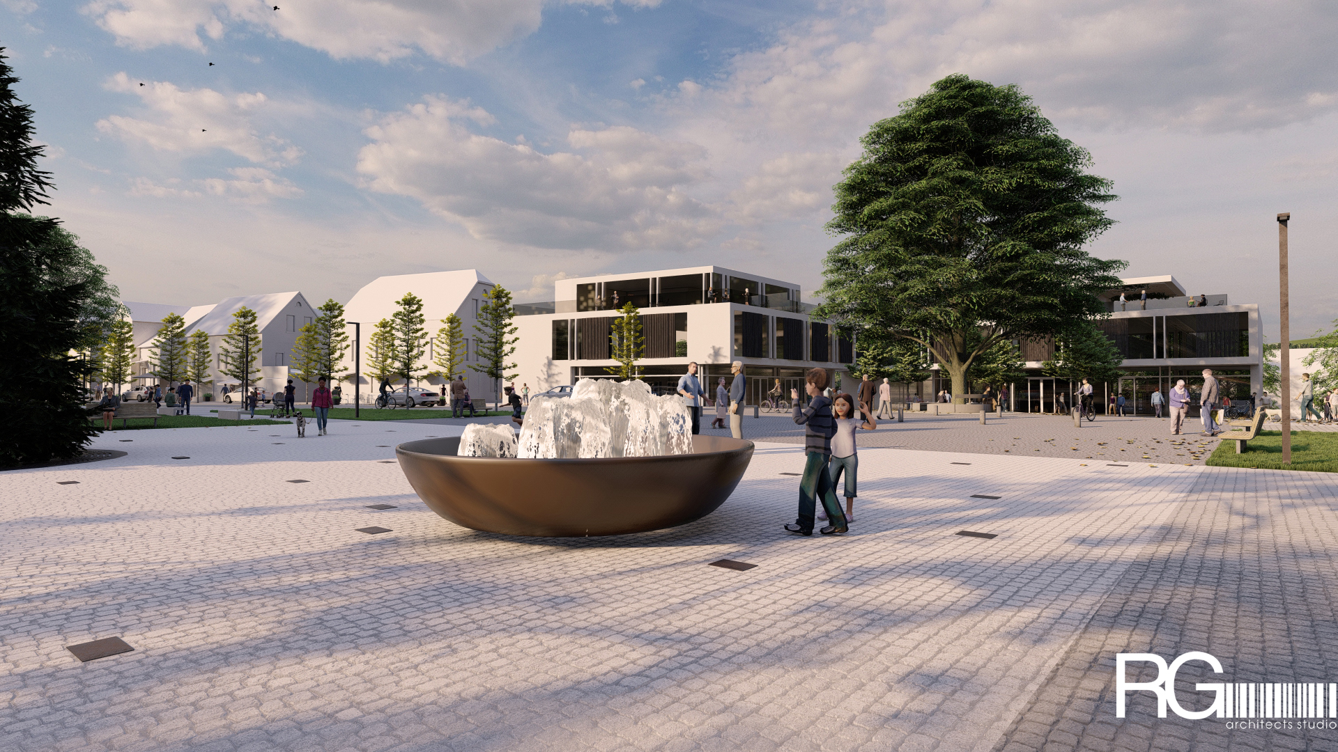 Rekonstrukce náměstí a středu města Velký Šenov – urbanistická studie od RG architects studio (37)