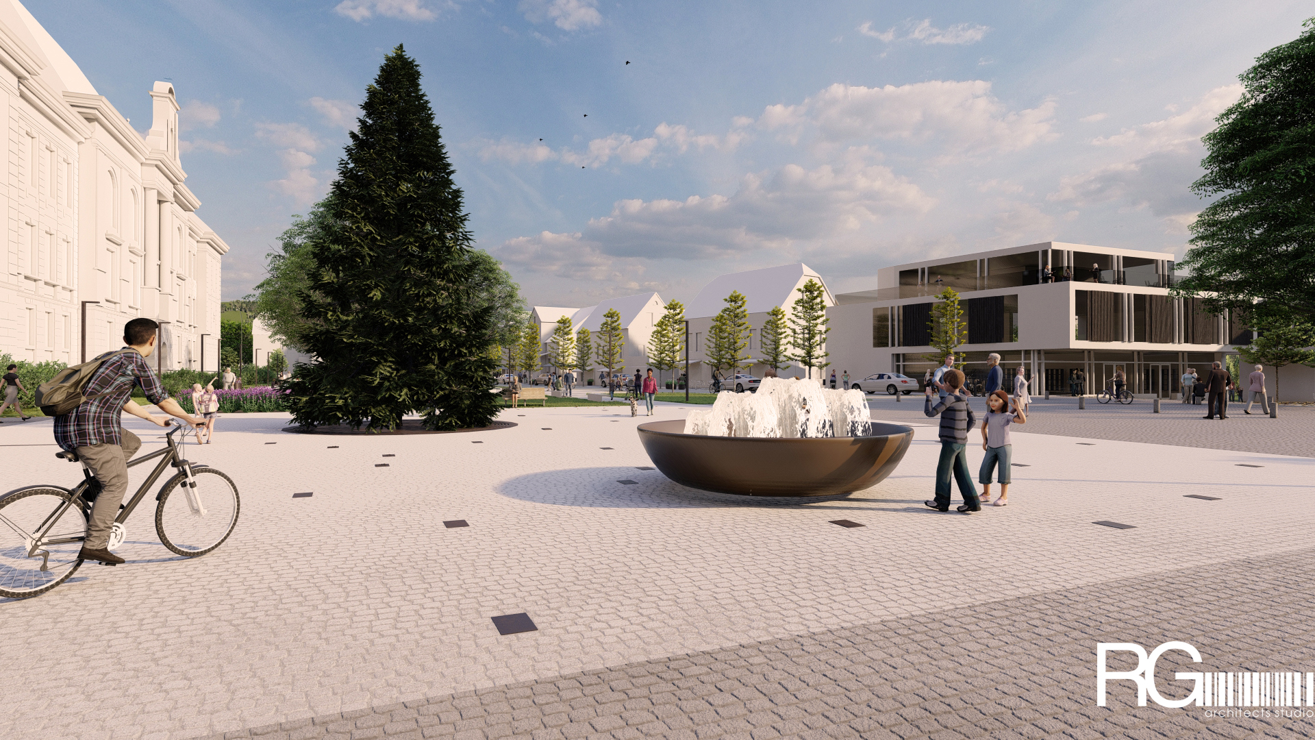 Rekonstrukce náměstí a středu města Velký Šenov – urbanistická studie od RG architects studio (38)