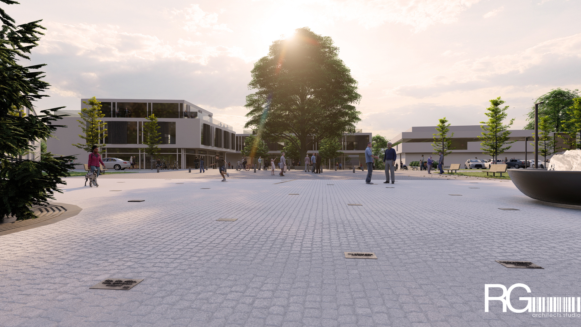 Rekonstrukce náměstí a středu města Velký Šenov – urbanistická studie od RG architects studio (39)