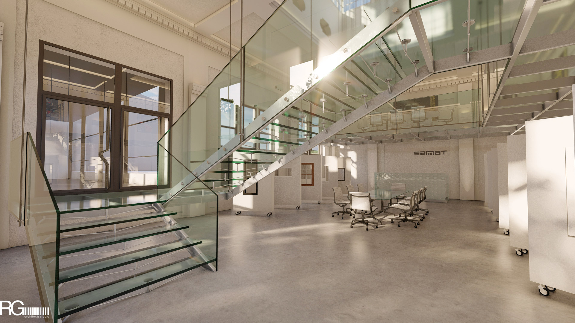 Návrh interiéru showroomu firmy SAMAT v Jiřetíně pod Jedlovou od RG architects studio (3)