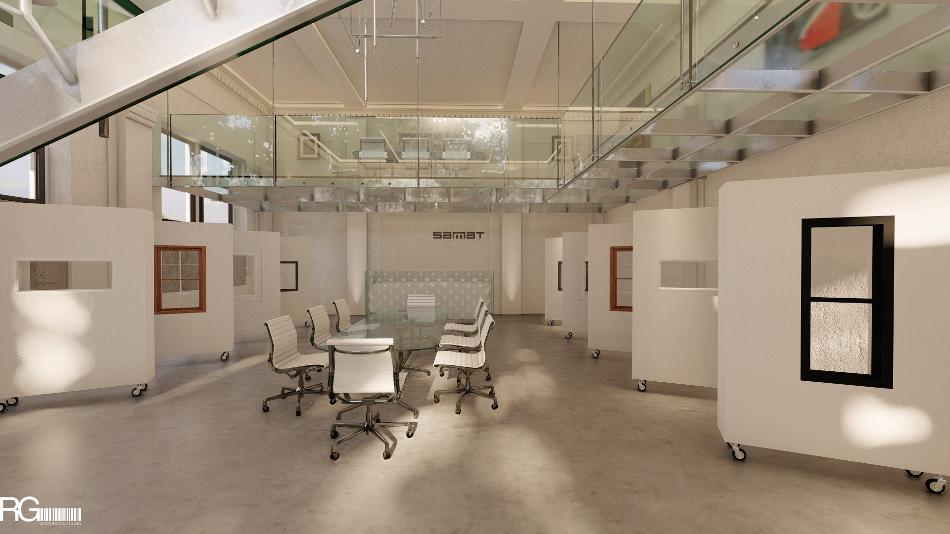 Návrh interiéru showroomu firmy SAMAT v Jiřetíně pod Jedlovou od RG architects studio (4)
