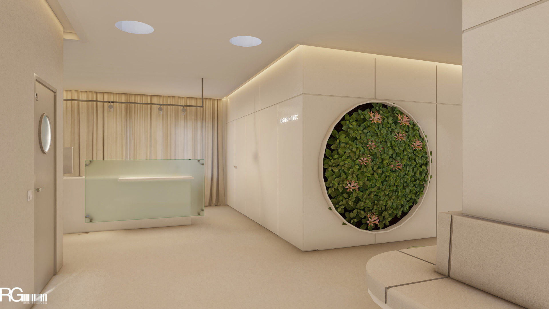 Návrh interiéru nové dentální kliniky v České Lípě, RG architects studio