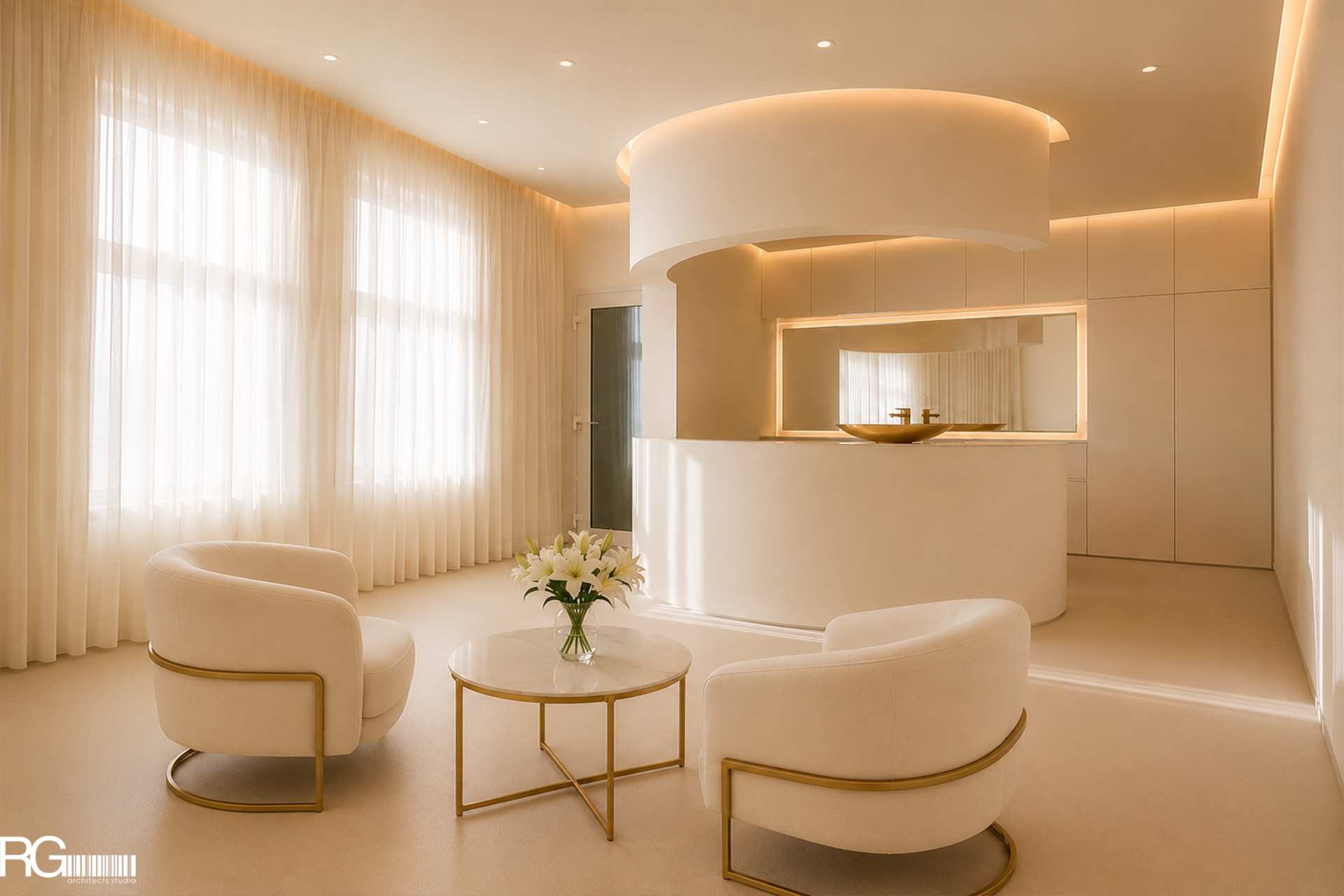 Realizace interiéru kosmetického studia LOLA cosmetic, Varnsdorf od RG architects studio 5