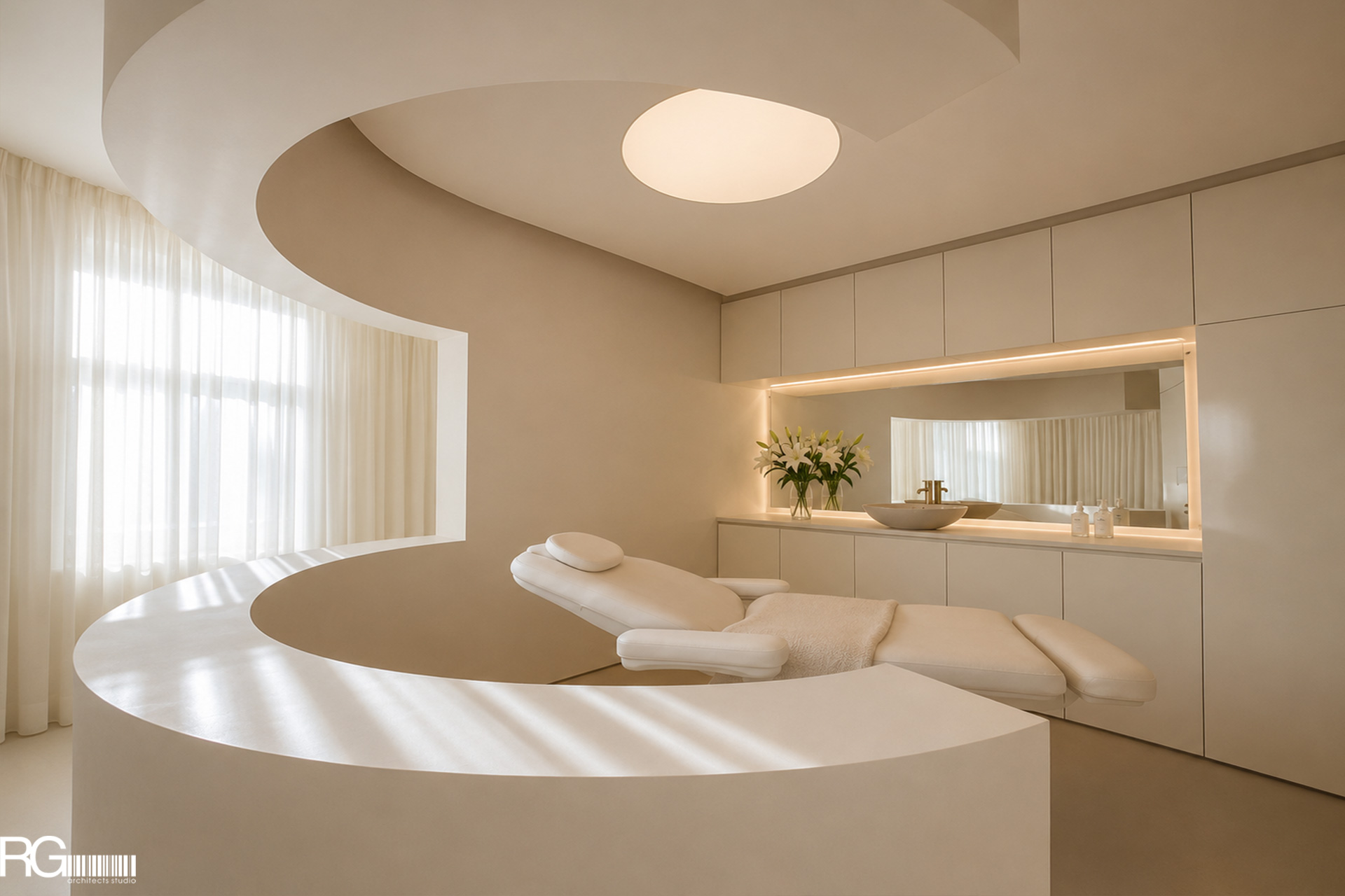 Realizace interiéru kosmetického studia LOLA cosmetic, Varnsdorf od RG architects studio 6