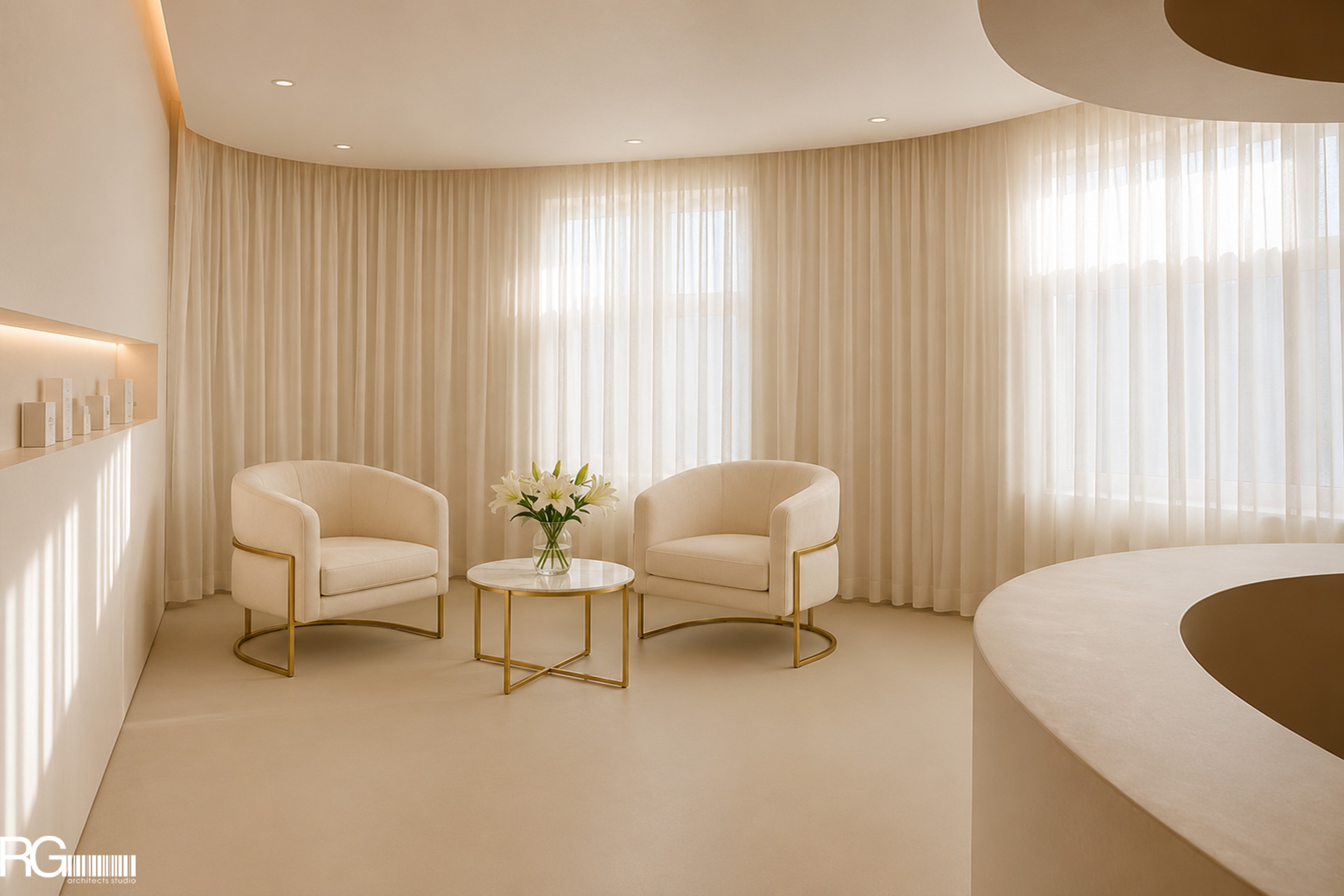 Realizace interiéru kosmetického studia LOLA cosmetic, Varnsdorf od RG architects studio 7