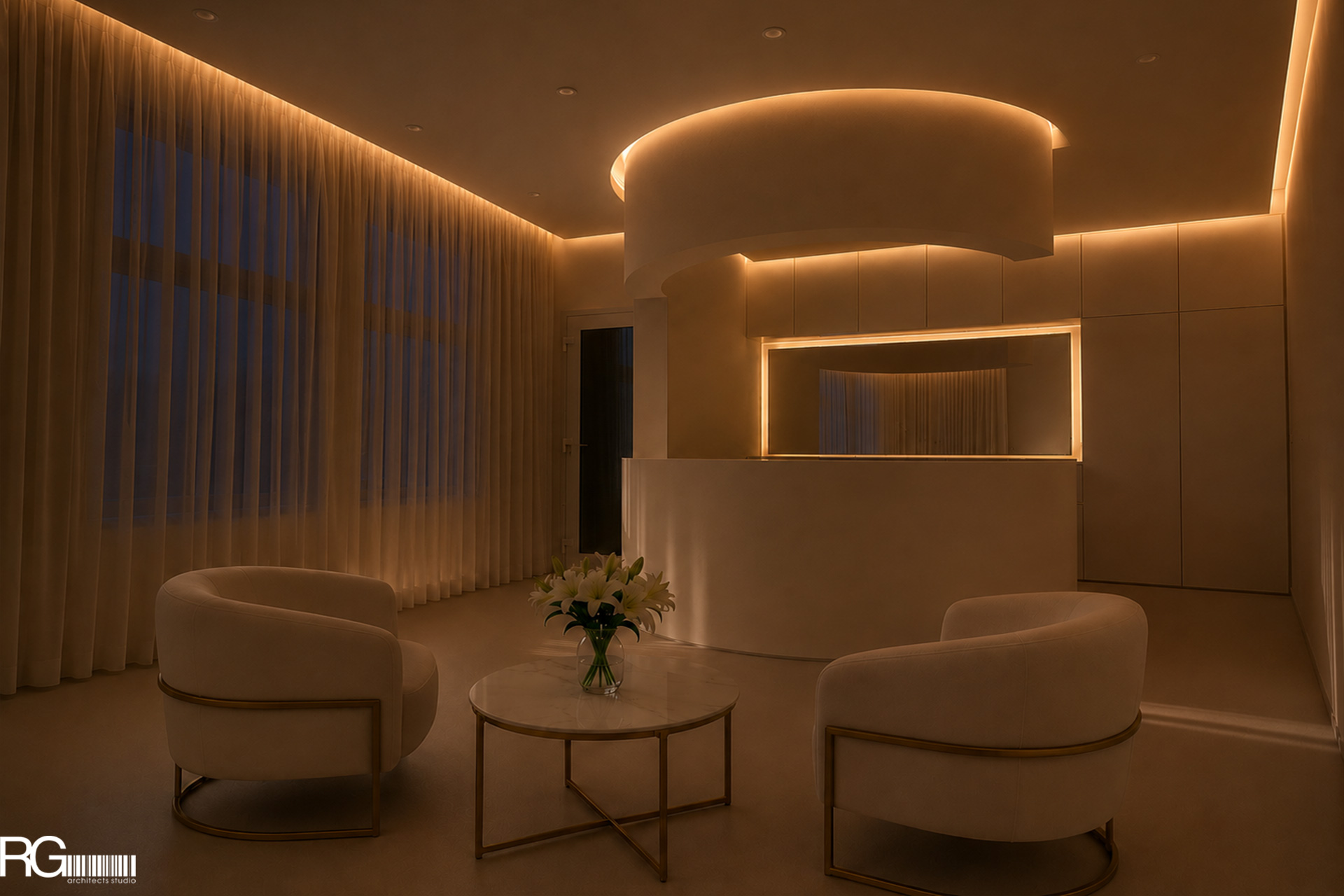 Realizace interiéru kosmetického studia LOLA cosmetic, Varnsdorf od RG architects studio 12