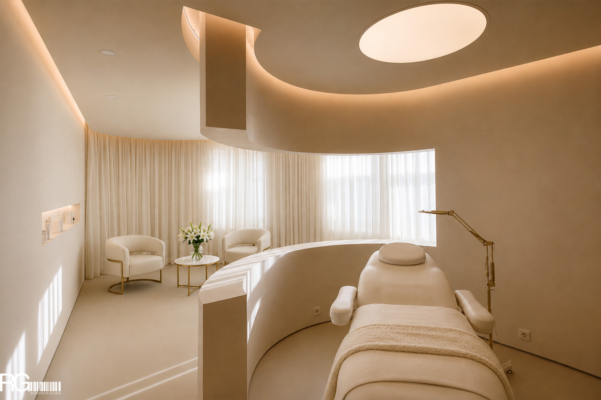 Realizace interiéru kosmetického studia LOLA cosmetic, Varnsdorf od RG architects studio 15