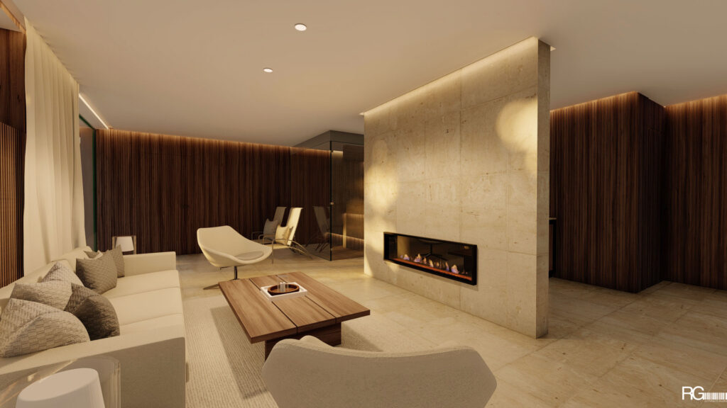 Návrh interiéru wellness zóny v rodinném domě v Liberci – architekt Radomír Grafek (02)