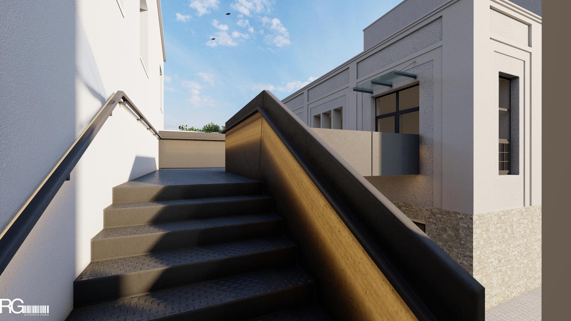 Propojovací lávka administrativních budov ve firmě SAMAT, Jiřetín pod Jedlovou, RG architects studio 04