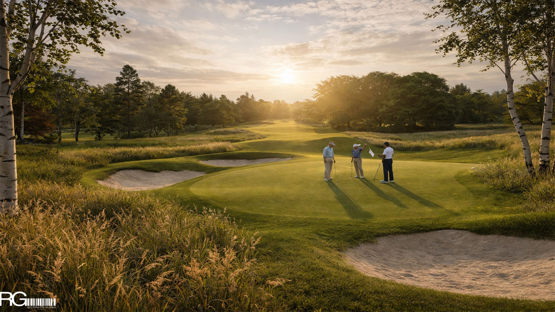 Návrh na rekonstrukci golfového hřiště v golfovém rezortu Benátky nad Jizerou od RG architects studio