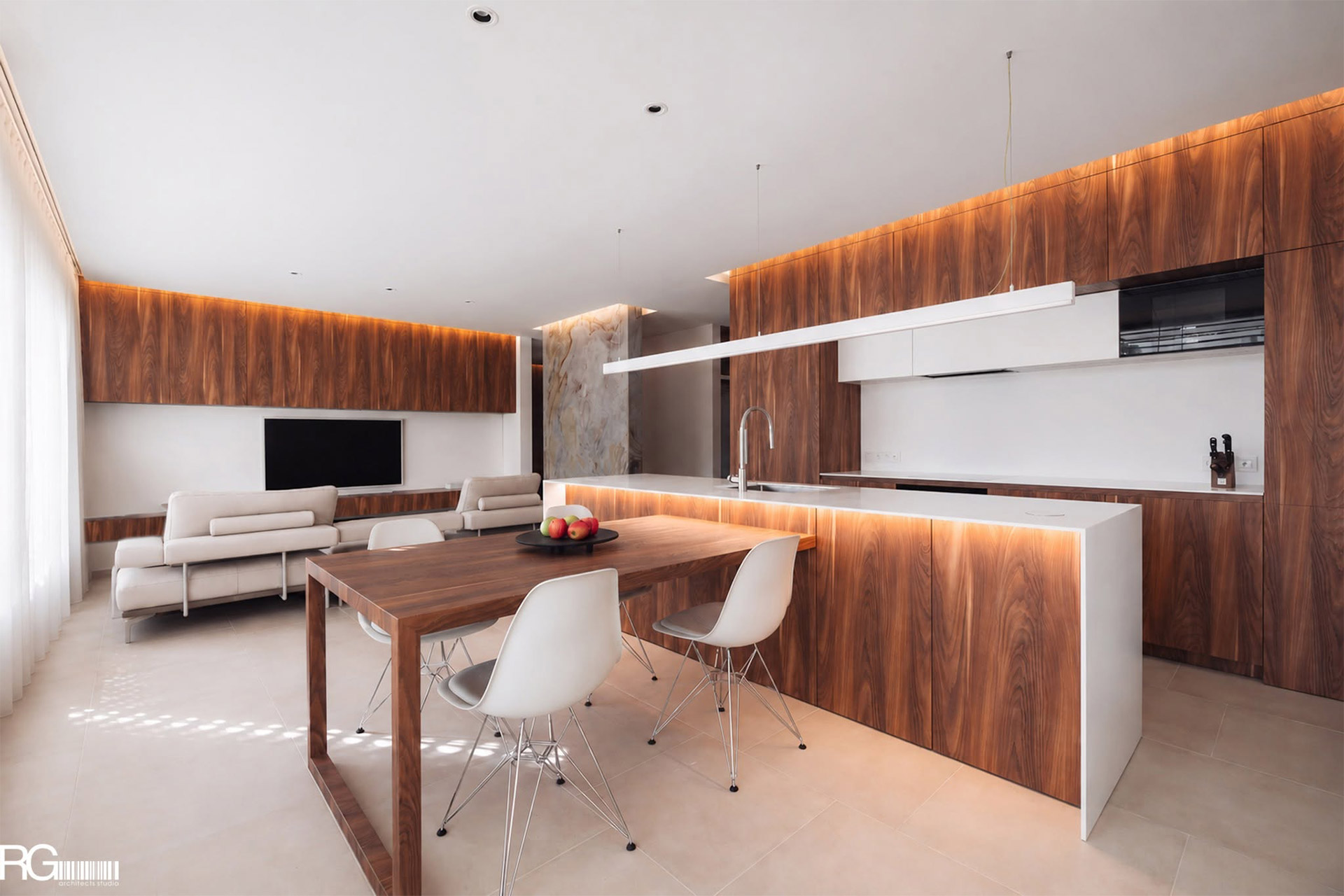 Realizace interiéru bytu – rezidenční bydlení Nový Perštýn, Liberec od RG architects studio (01)