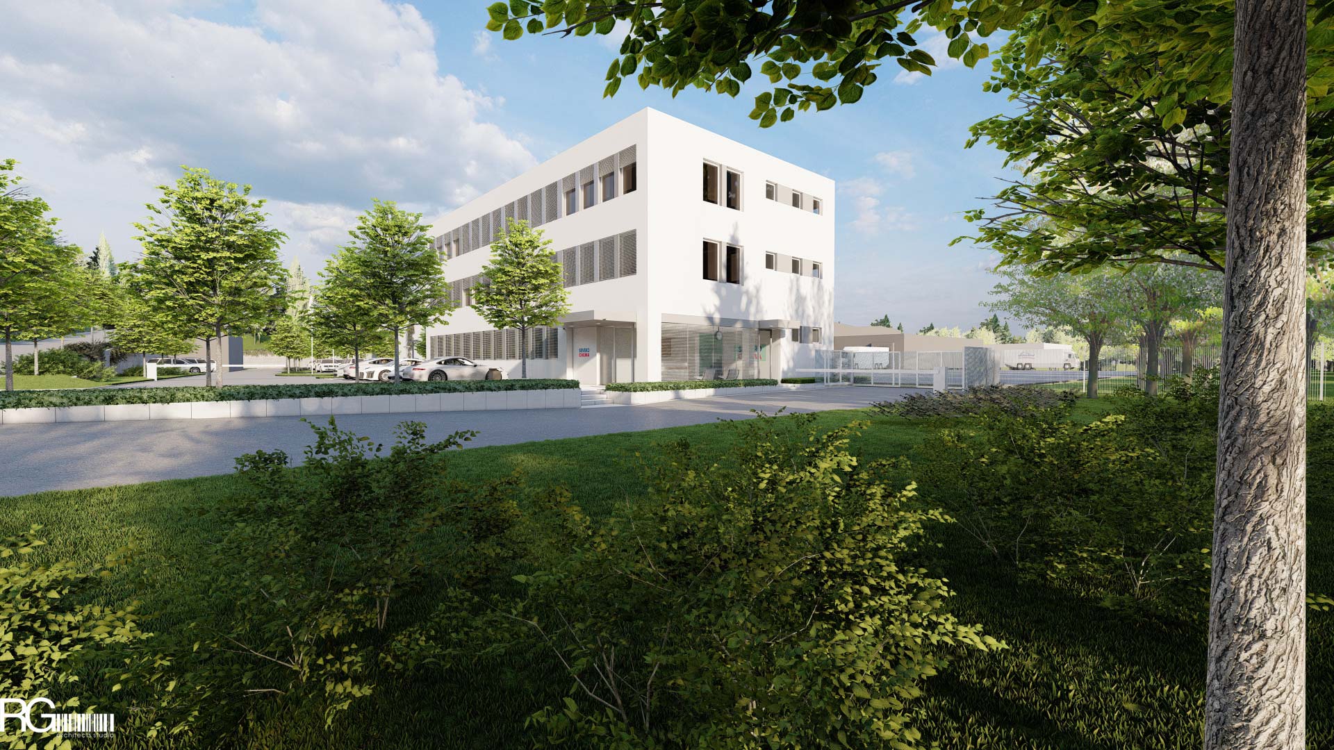 Severochema Liberec, návrh venkovních úprav od RG architects studio 04