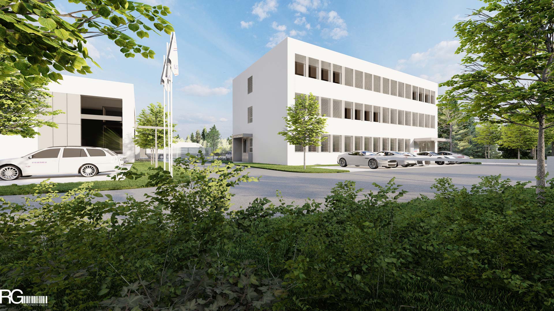 Severochema Liberec, návrh venkovních úprav od RG architects studio 06