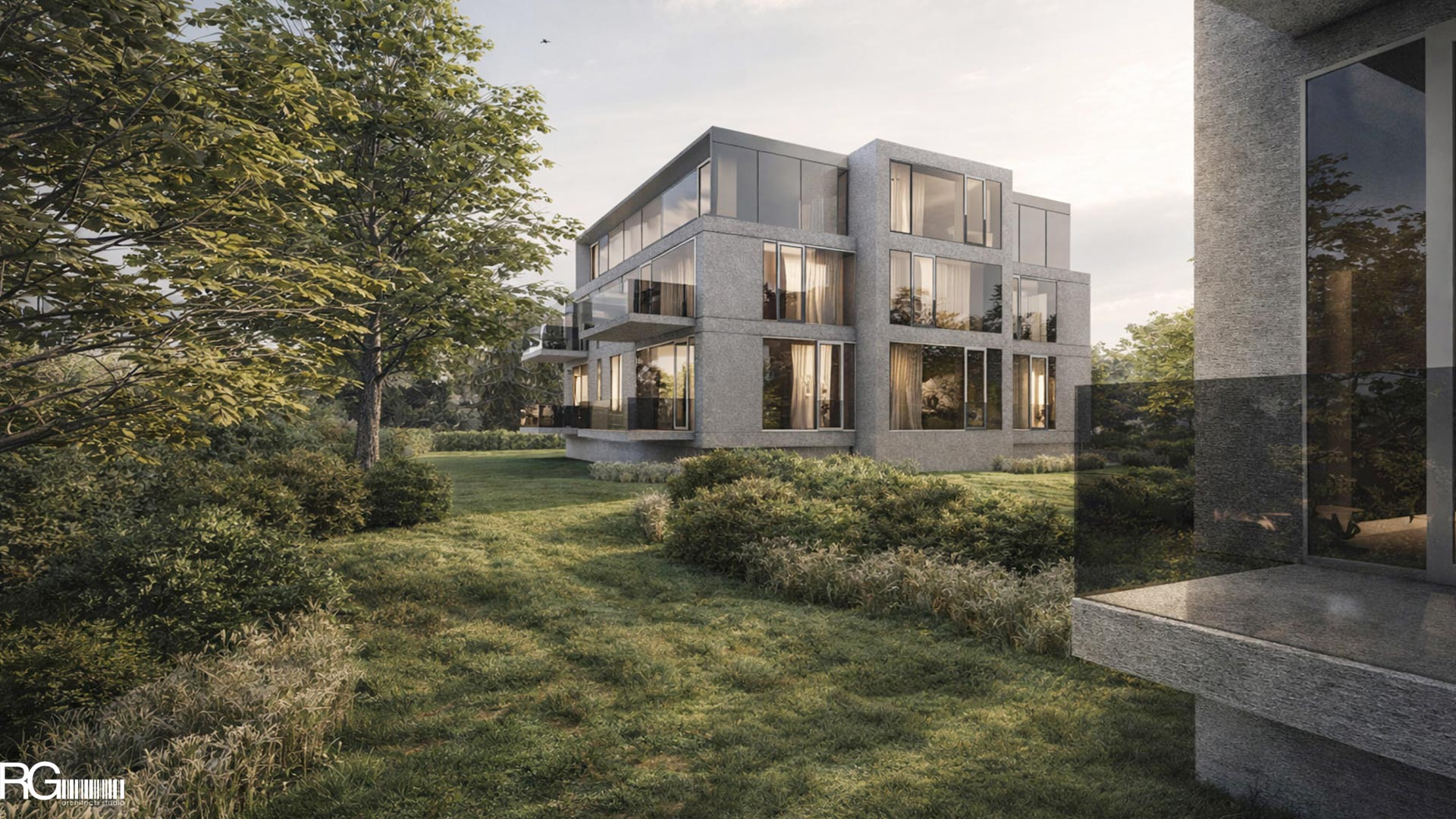 Projekt výstavby dvou viladomů, ul. Jiříkovská, Rumburk, od RG architects studio (02)