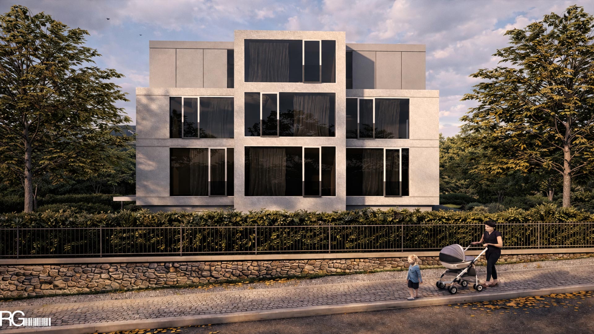 Projekt výstavby dvou viladomů, ul. Jiříkovská, Rumburk, od RG architects studio (05)