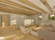 Návrh interiéru bytu v podstávkovém domu od architekta Radomíra Grafka
