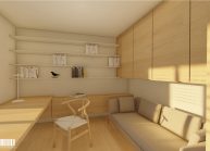 Návrh interiéru bytu v podstávkovém domu od architekta Radomíra Grafka