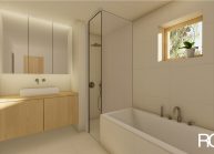 Návrh interiéru bytu v podstávkovém domu od architekta Radomíra Grafka