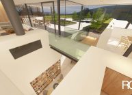 Studie interiéru loftového bytu s terasou (2)