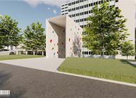 Návrh ztvárnění venkovního schodiště firmy CRYSTALEX Nový Bor od ateliéru RG architects studio – architekt Radomír Grafek