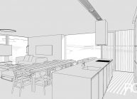 Projekt jednoduchého rodinného domu v Hokovicích nad Mohelkou – vizualizace interiéru