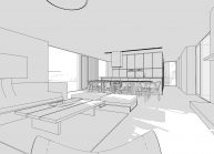 Projekt jednoduchého rodinného domu v Hokovicích nad Mohelkou – vizualizace interiéru (4)
